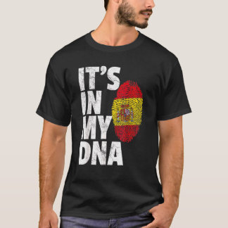 It's In My Dna Spanish Spain Flag National Pride R T-Shirt