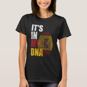 Its In My DNA Spanish Vintage Espana Spain Flag T-Shirt