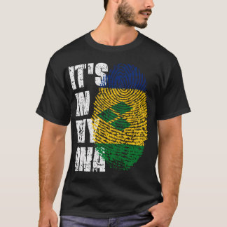 It'S In My Dna St Vincent Grenadines Flag St Vince T-Shirt
