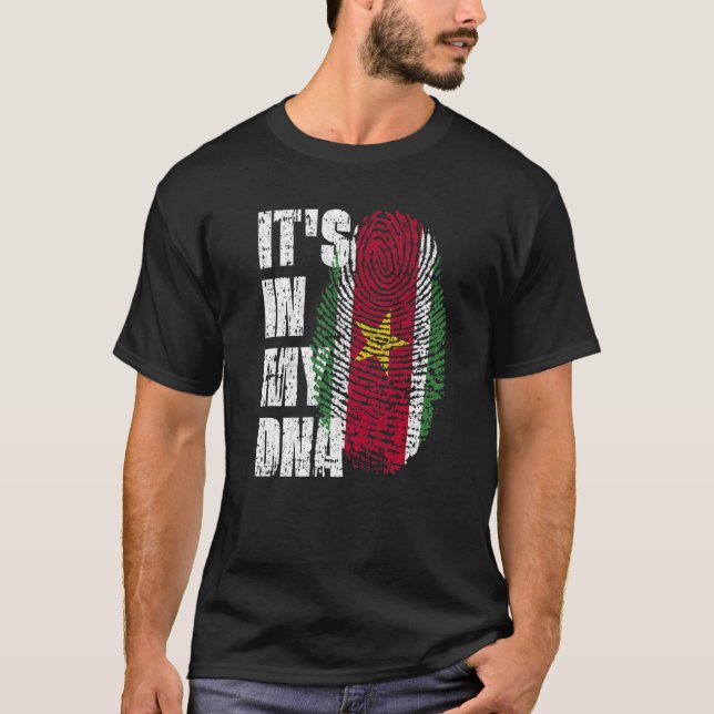 It's In My Dna Suriname Flag Surinamese T-Shirt (Front)