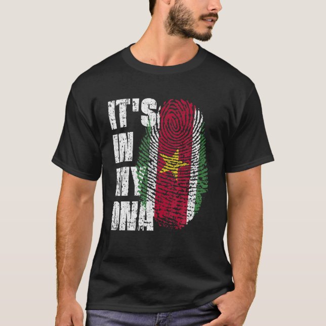IT's IN MY DNA Suriname Flag Surinamese T-Shirt (Front)