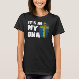 It's In My DNA Sweden Flag Fingerprint Men Women T-Shirt