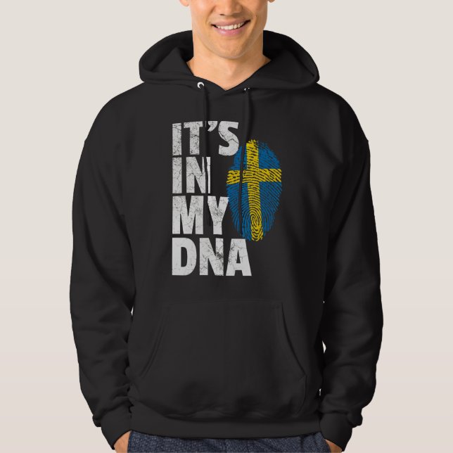It's In My Dna Sweden Swedish Flag   Men Women Hoodie (Front)