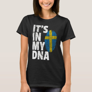 It's In My Dna Sweden Swedish Flag   Men Women T-Shirt