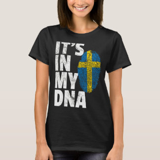It's In My Dna Sweden Swedish Flag   Men Women T-Shirt