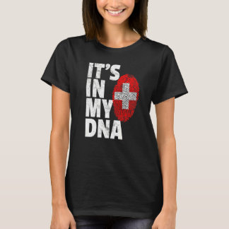 It's In My Dna Swiss Switzerland Flag   Men Women T-Shirt