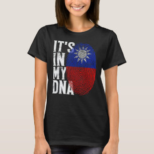 It's In My DNA Taiwan Flag Fingerprint Taiwan Taiw T-Shirt