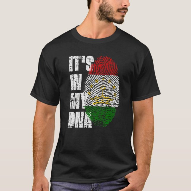 It's In My Dna Tajikistan Flag Tajikistani T-Shirt (Front)