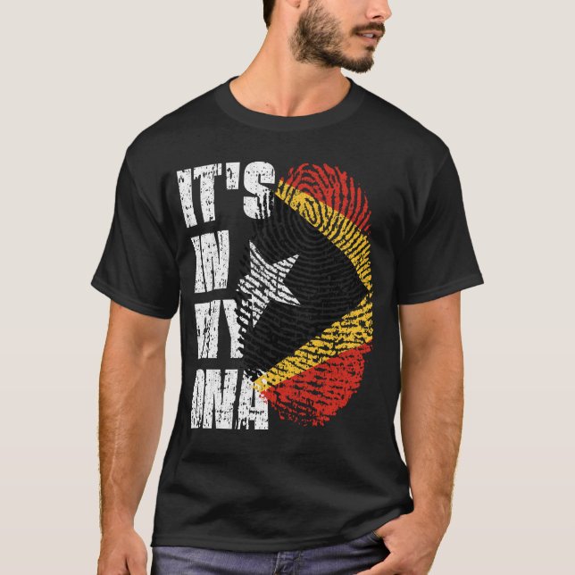 IT'S IN MY DNA Timor-Leste Flag Boy Girl Gift T-Shirt (Front)
