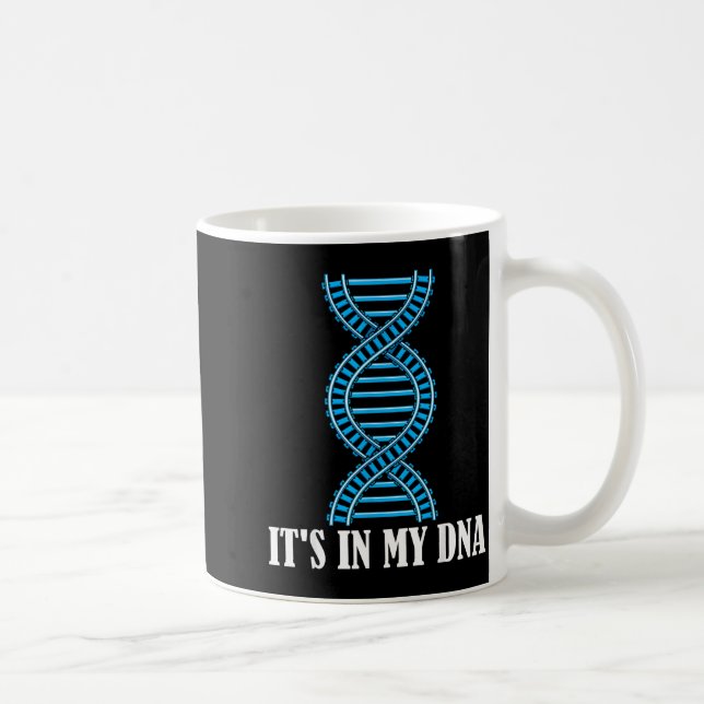 Its In My Dna Train Track Railfan Railroad Lover  Coffee Mug (Right)