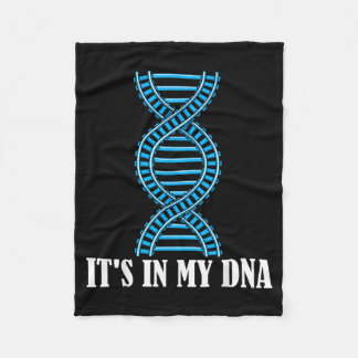Its In My Dna Train Track Railfan Railroad Lover Fleece Blanket