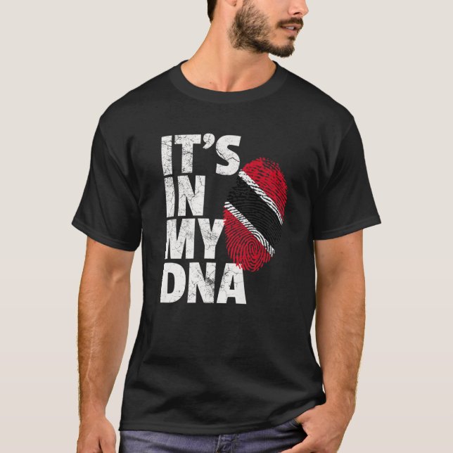 IT's IN MY DNA Trinidad And Tobago Flag Christmas T-Shirt (Front)