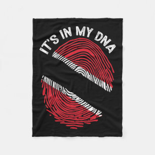 It's In My Dna Trinidad And Tobago Flag Proud Trin Fleece Blanket