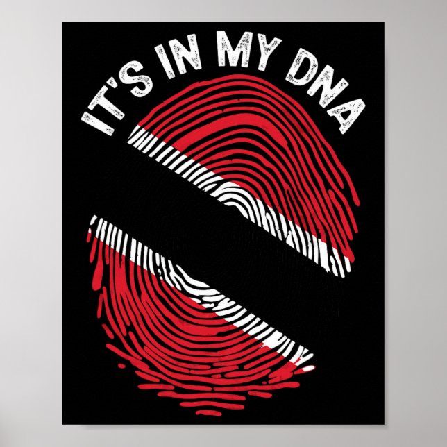 It's In My Dna Trinidad And Tobago Flag Proud Trin Poster (Front)