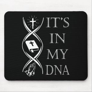 Its In My Dna Trust God Jesus Christian Faith Men Mouse Mat