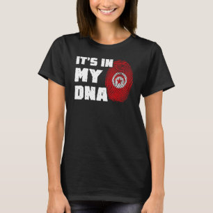 It's In My DNA Tunisia Flag Fingerprint Men Women T-Shirt