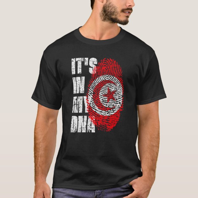 It's In My Dna Tunisia Flag Tunisian T-Shirt (Front)