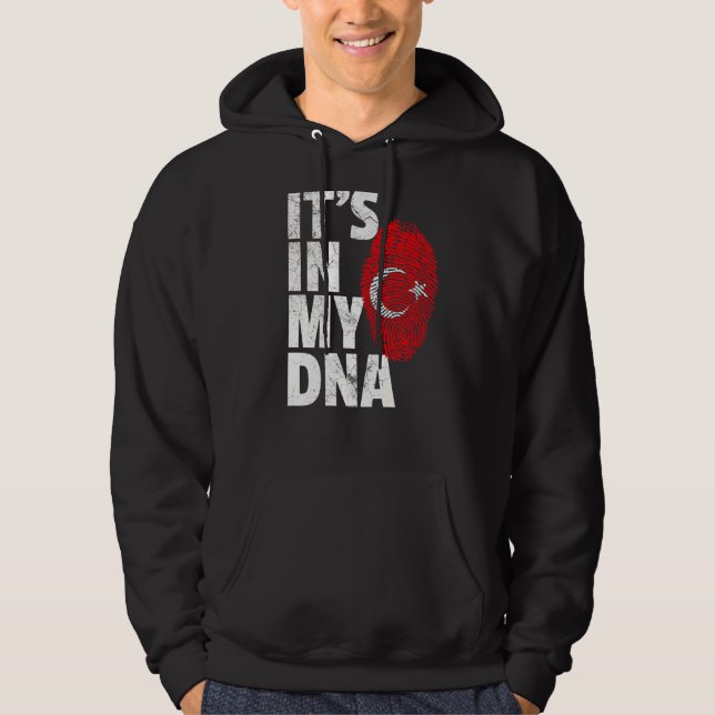 It's In My Dna Turkey Turkish Flag   Souvenir Hoodie (Front)