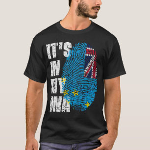 IT'S IN MY DNA Tuvalu Flag Boy Girl Gift T-Shirt