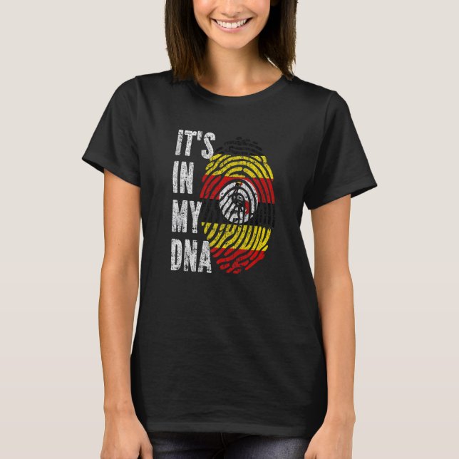 It's In My Dna Uganda Flag Ugandan T-Shirt (Front)