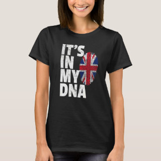 It's In My Dna Uk England Union Jack Flag T-Shirt