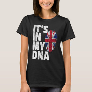 It's In My Dna Uk England Union Jack Flag T-Shirt
