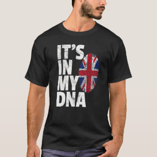 It's In My Dna Uk England Union Jack Flag T-Shirt