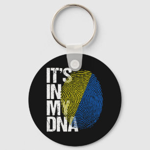 It's In My DNA Ukraine Vintage Retro Ukrainian Ukr Key Ring