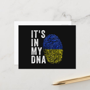 Its In My DNA Ukrainian Flag Ukraine Postcard