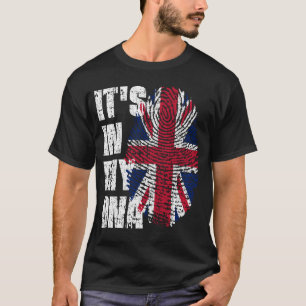 IT'S IN MY DNA United Kingdom Flag Boy Girl Gift T-Shirt