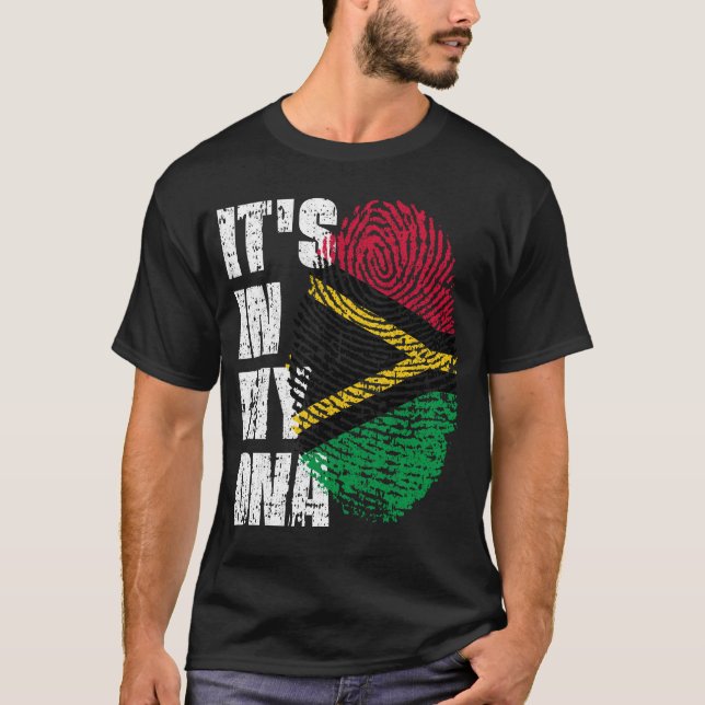 IT'S IN MY DNA Vanuatu Flag Boy Girl Gift T-Shirt (Front)