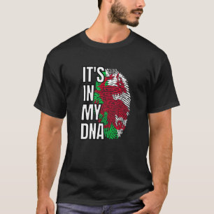 Its In My Dna Welsh Flag Wales Fingerprint T-Shirt