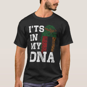 It's In My DNA Zambian Fingerprint Proud Zambia Fl T-Shirt
