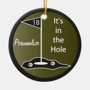 It's in the Hole Golf Ceramic Tree Decoration