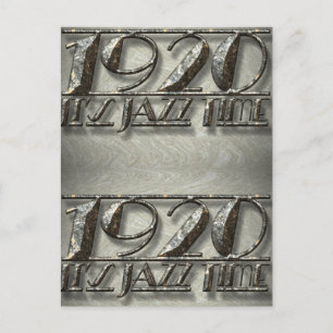 It's Jazz Time 1920 Dance Music Style Billboard Postcard