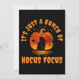 It's Just a Bunch of Hocus Pocus Cat Pumpkin Invitation
