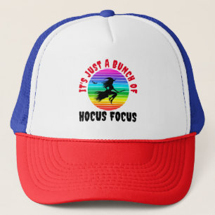 It's Just a Bunch of Hocus Pocus Colourful Witch Trucker Hat