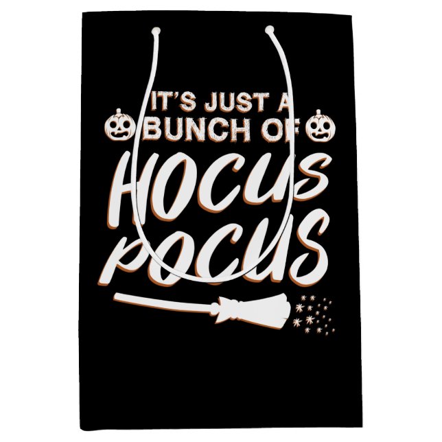 It's Just A Bunch Of Hocus Pocus, Halloweentee Medium Gift Bag (Front)