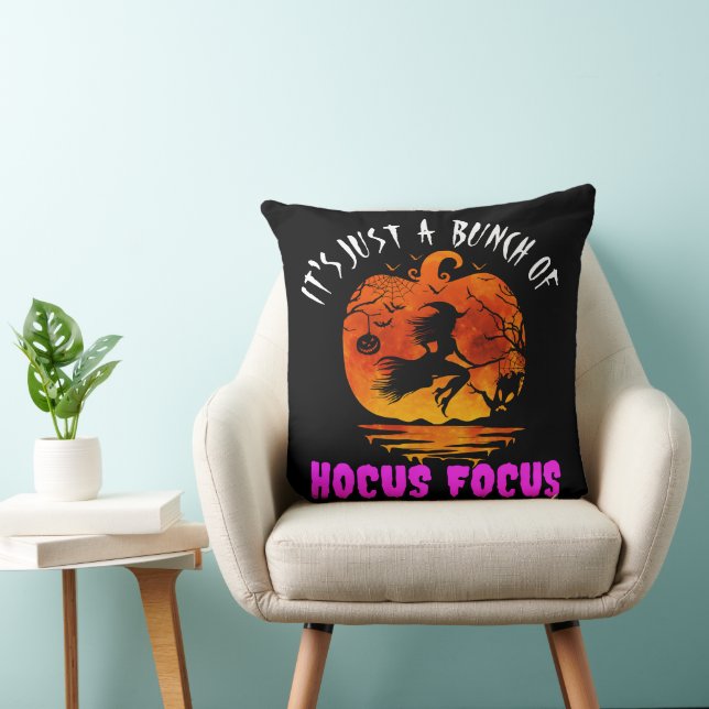 It's Just a Bunch of Hocus Pocus Pumpkin Halloween Cushion (Chair)