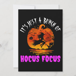 It's Just a Bunch of Hocus Pocus Pumpkin Halloween Invitation