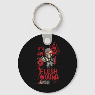 It's Just A Flesh Wound Funny Halloween Key Ring