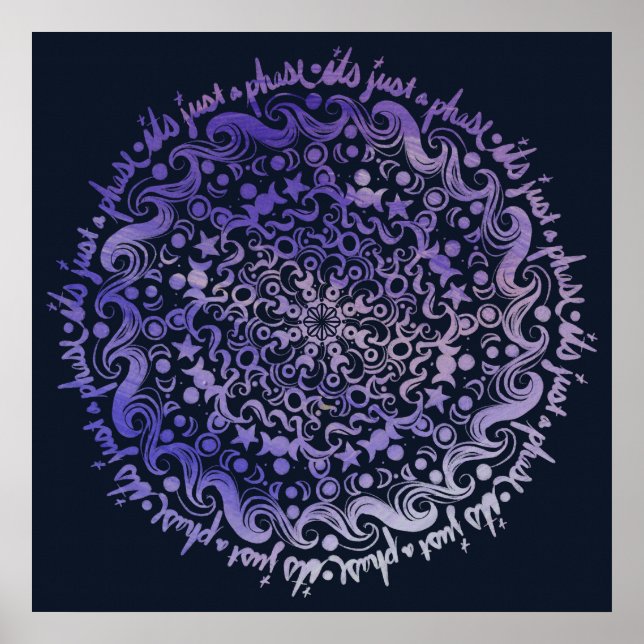 It's just a phase moon phases moonchild            poster (Front)