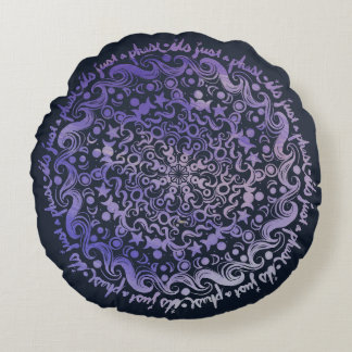 It's just a phase moon phases moonchild round cushion