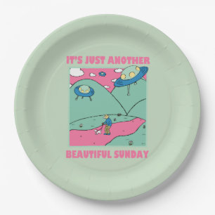 It's Just Another Beautiful Sunday Paper Plate