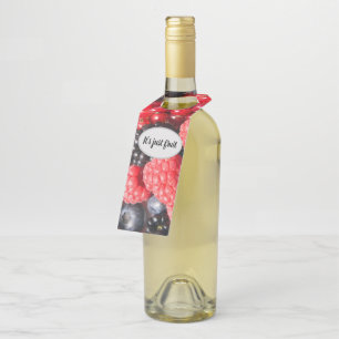 It's just fruit fresh berries photo with text bottle tag