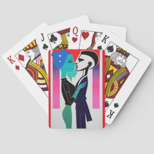 It's Just Us, Baby Retrowave Art Playing Cards