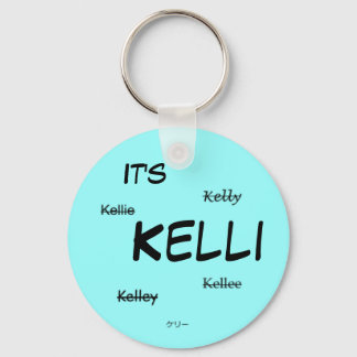 It's Kelli Keychain (blue)