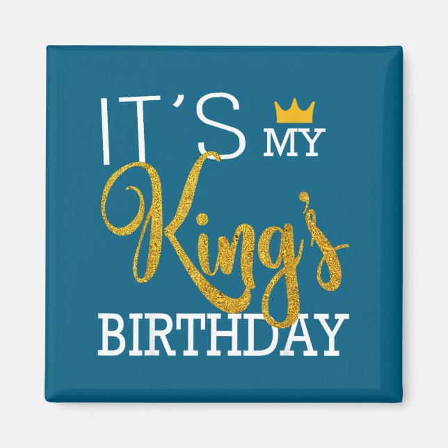 It's King's Birthday Couples Matching Artwork Magnet (Front)