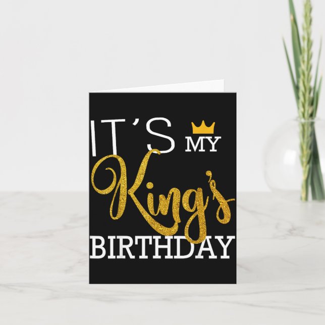 It's King's Birthday Couples Matching Illustration Card (Front)