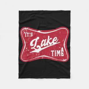 Its Lake Time, Lake Camper Life Likes Fishing, Coo Fleece Blanket